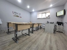 Парта Колибри Лайт (цвет ЛДСП береза, цвет опор серый)