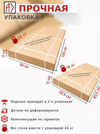 Компьютерный стол АСТЕК ЛОФТ (ЛДСП Дуб Вотан, кромка черная, металл черный)
