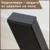 Стол обеденный овальный нераздвижной 70х110см (ЛДПС белый / металл черный)