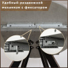 Стол круглый раздвижной 110х110/140 (Серый бетон / опоры черные)
