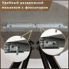 Стол круглый раздвижной 110х110/140 (Серый бетон / опоры черные)