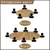 Стол круглый раздвижной 110х110/140 (Вотан / опоры черные)