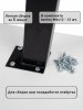Стол обеденный овальный нераздвижной 70х110см (ЛДПС белый / металл черный)