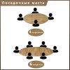 Стол круглый раздвижной 90х90/120 (ЛДСП дуб вотан / металл черный)
