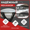 Стол круглый раздвижной с радиусными ногами 90/120x90, (ЛДСП белый / металл черный)