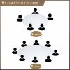 Стол круглый раздвижной 110х110/140 (Белый / опоры черные)
