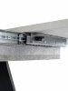 Стол овальный раздвижной 120/150x80,  ЛДСП серый бетон, металл черный